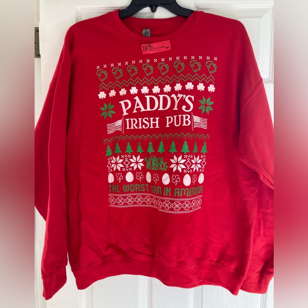 Paddy’s Irish Pub Ugly Christmas “Sweater” NWT XL